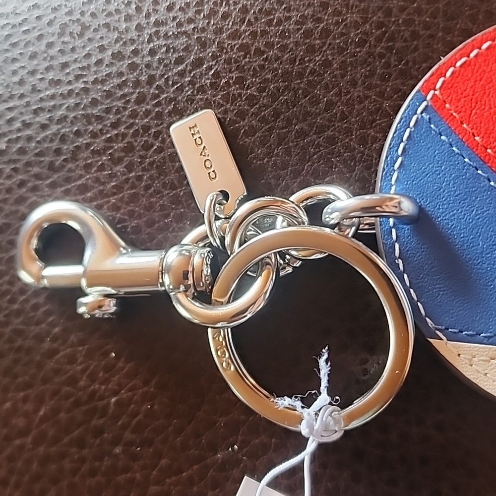 Coach Multicolor Beach Ball Keychain NWT - Picture 3 of 6